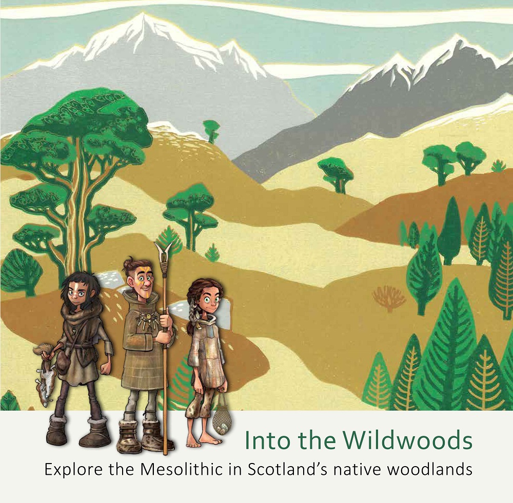Into the Wildwoods front cover, illustrated with cartoon figures