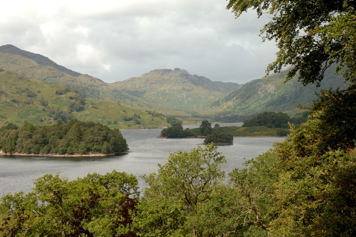 Hills and trees at Loch Katrine