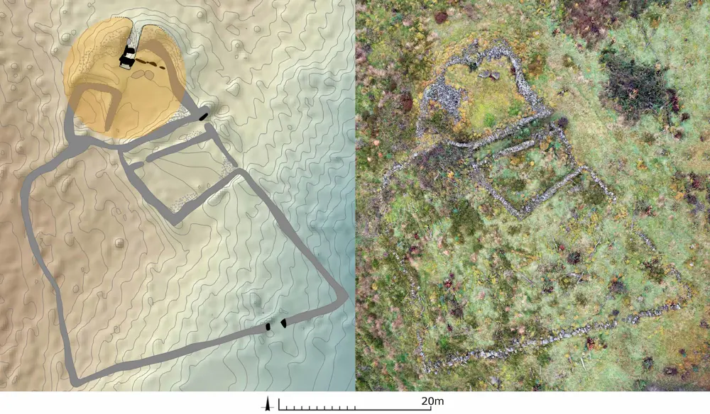 3 Bencallen Cairn PLAN and AP copyright AOC Archaeology and Matt Ritchie