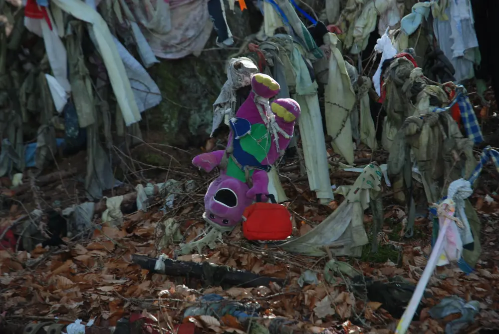 Barney the Dinosaur toy abandoned at Munlochy