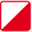 Orienteering symbol: a half-white, half-red square split diagonally