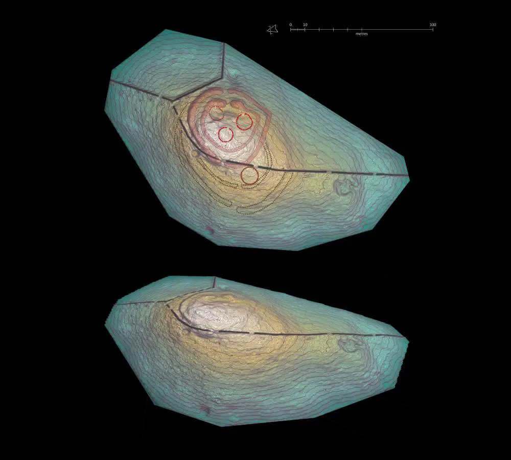 Digital image of hillside showing contours