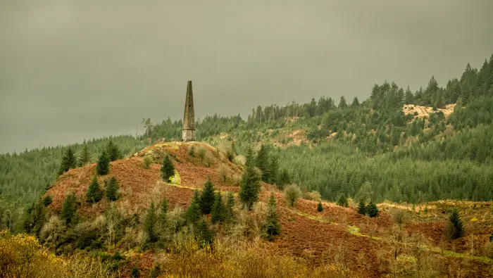 Monument high up on a hill.